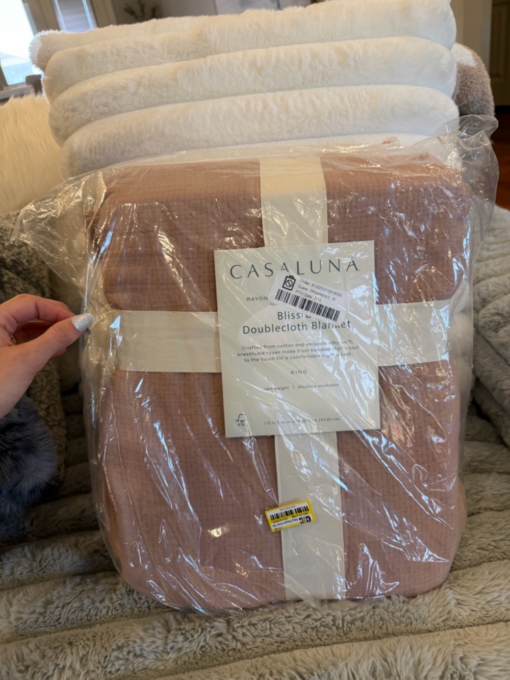 Casaluna Blissful Double-cloth Blanket - King